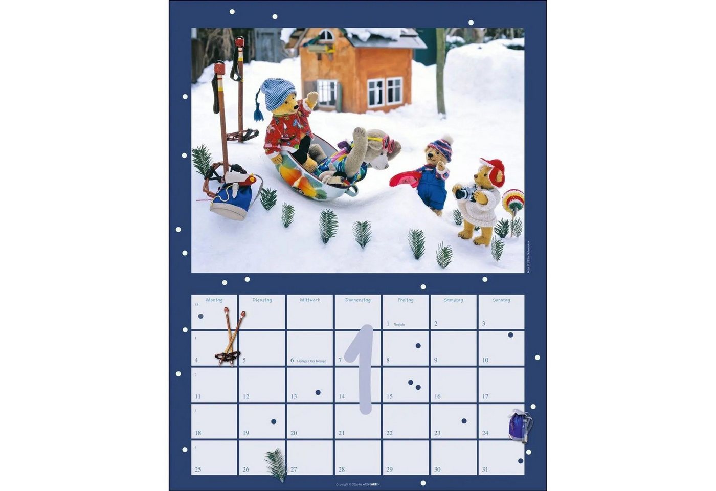 Wandkalender Teddybären Kalender 2027 Bild 4