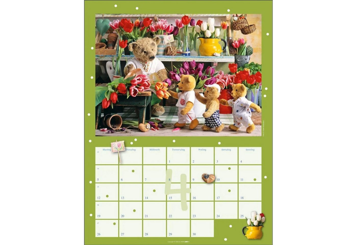 Wandkalender Teddybären Kalender 2027 Bild 5