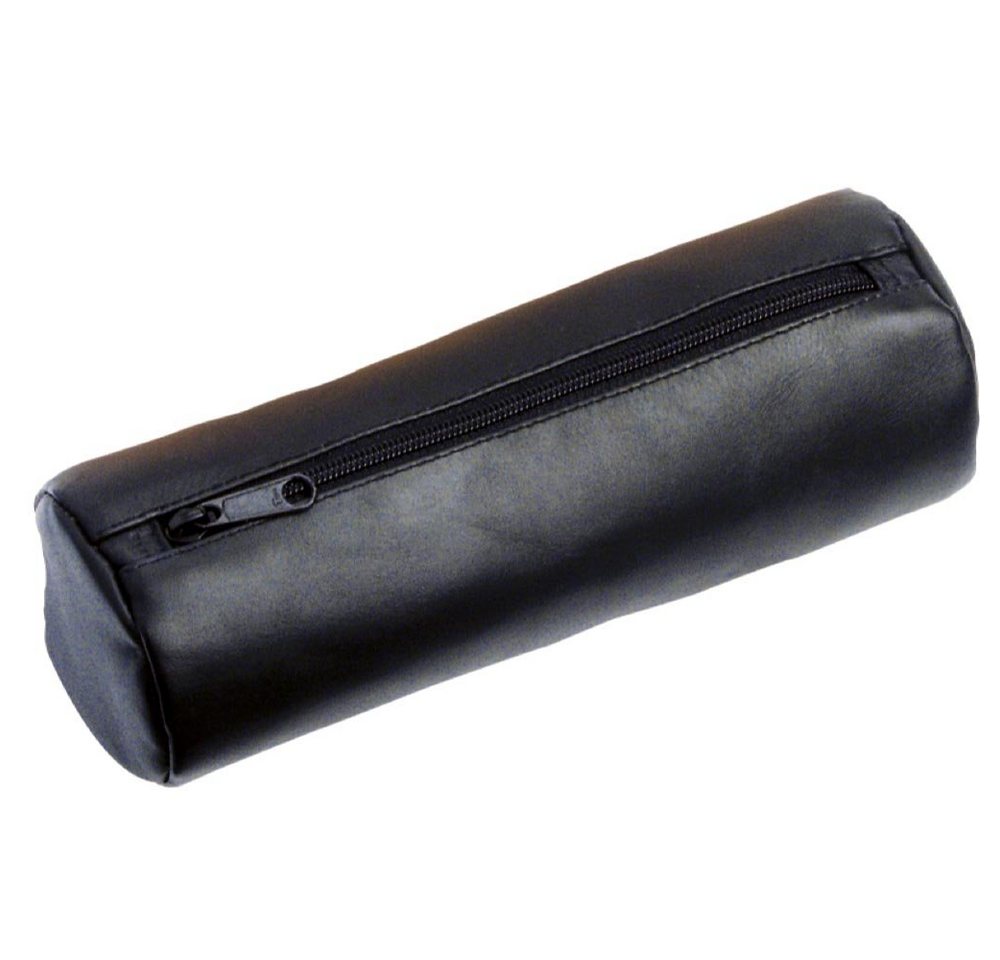 Alassio® Federtasche Alassio Schlamperrolle XXL Leder - schwarz