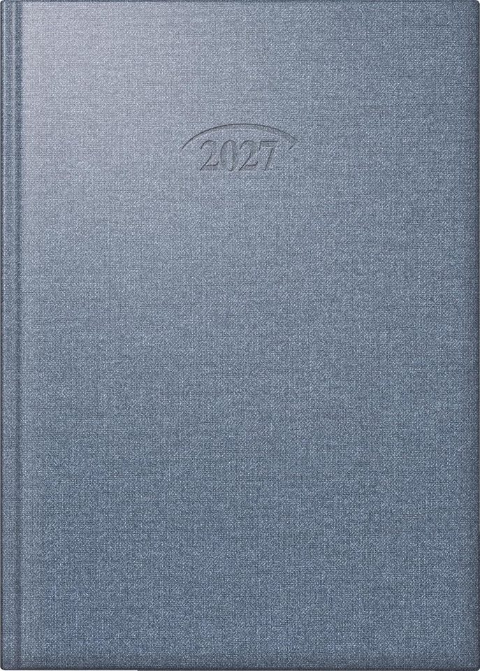 BRUNNEN Buchkalender BRUNNEN Buchkalender Mod. 765 2027, A5, Kunststoff, cosmosblau