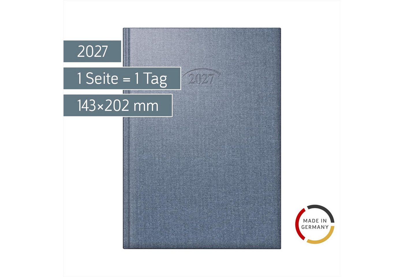 BRUNNEN Buchkalender BRUNNEN Buchkalender Mod. 765 2027, A5, Kunststoff, cosmosblau Bild 2