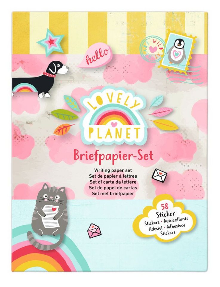 Moses. Verlag Briefpapier Lovely Planet Briefpapier-Set Kinder 20 Bögen 20 Umschläge 58 Sticker Bild 5