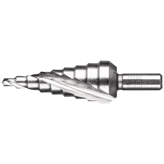 PFERD 25201037 - Stufenbohrer HSS 9 Bohrstufen Ø 4-20mm 3-Flächenschaft-Ø 8 mm