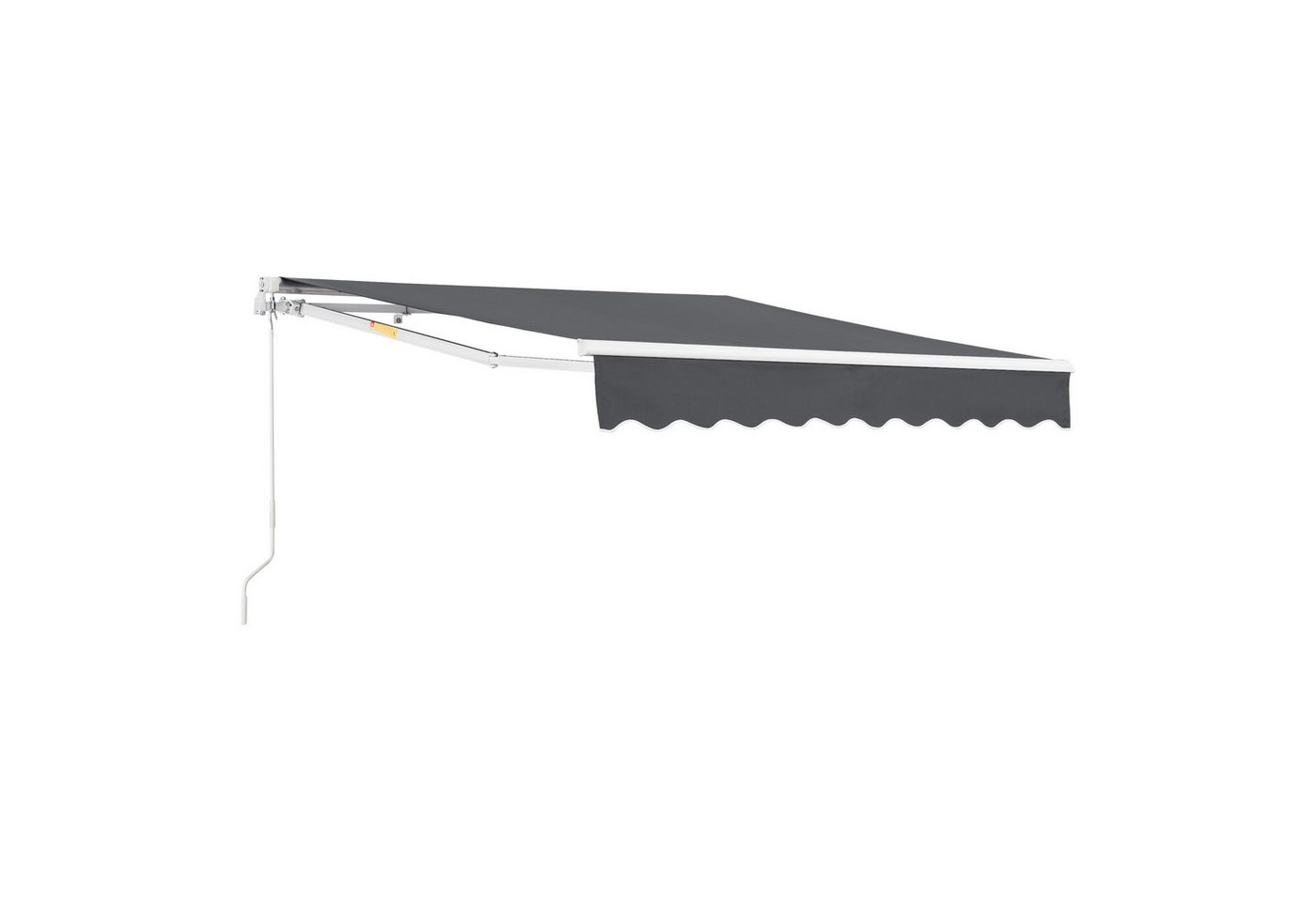 en.casa Gelenkarmmarkise »Bitonto« Aluminiumgestell 250 x 200 cm Dunkelgrau Bild 2