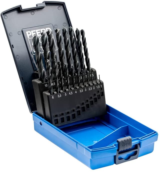 PFERD 25203701 - Spiralbohrer-Set 19-tlg. STEEL HSSG N DIN 338 universal
