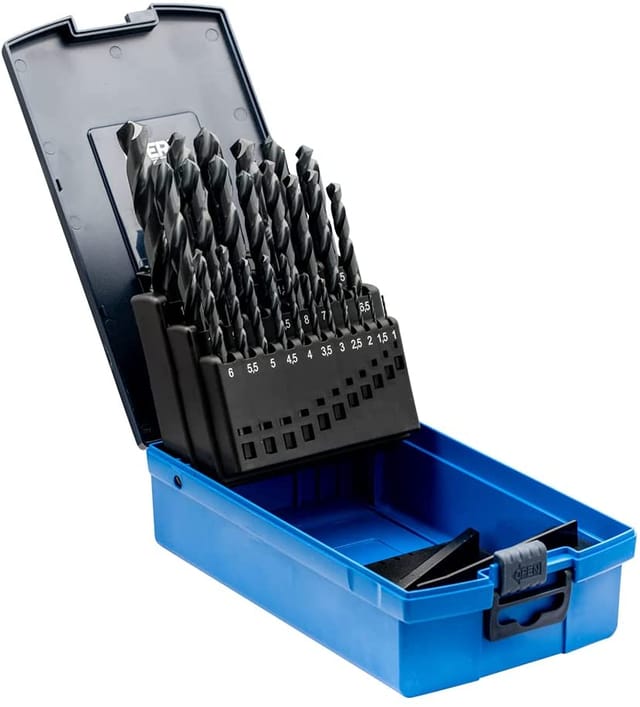 PFERD 25203702 - Spiralbohrer-Set 25-tlg. STEEL HSSG N DIN 338 universal