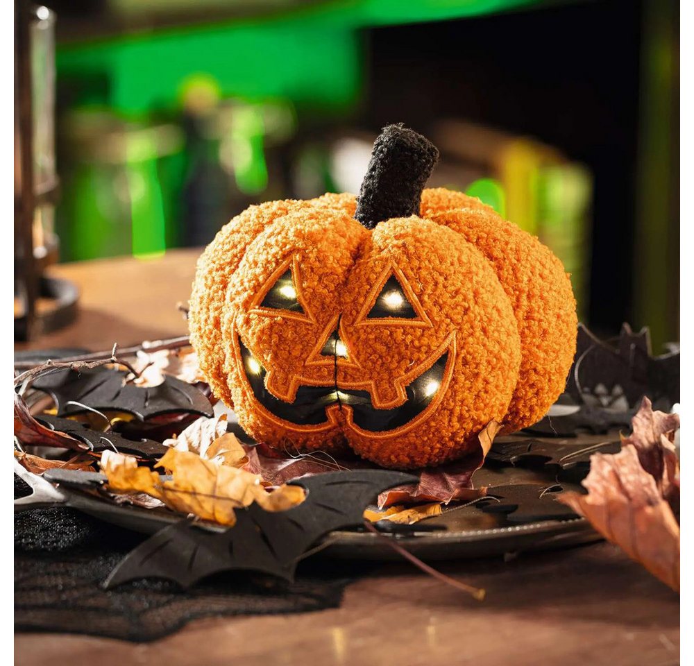 Home-trends24.de LED Dekofigur Kürbis LED Kürbisse Herbst Deko Halloween Ø 17 Bild 4