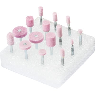 PFERD 33920231 - STEEL EDGE Schleifstift-Set 15-tlg. Schaft-Ø 3 mm A80