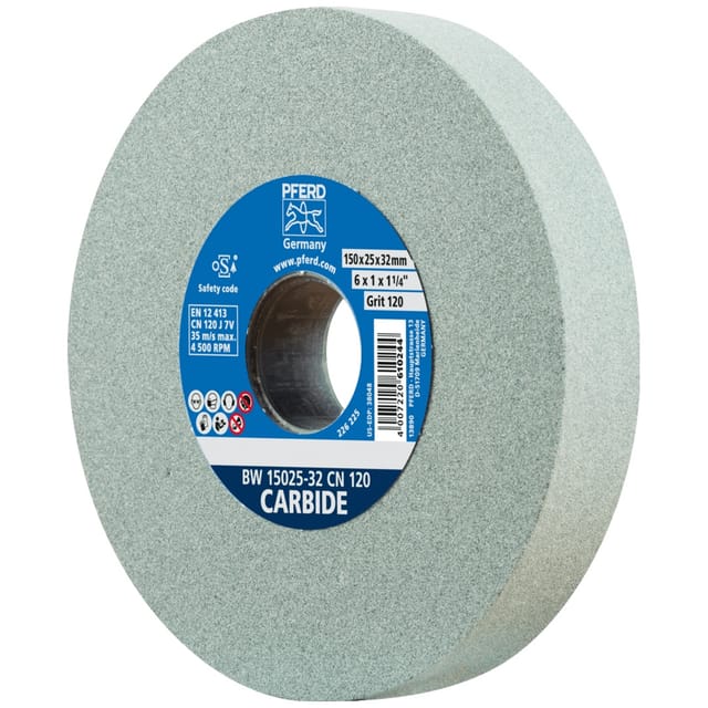 PFERD 39008429 - Schleifbockscheibe Ø 150x25 mm Bohrung-Ø 32 mm SiC120