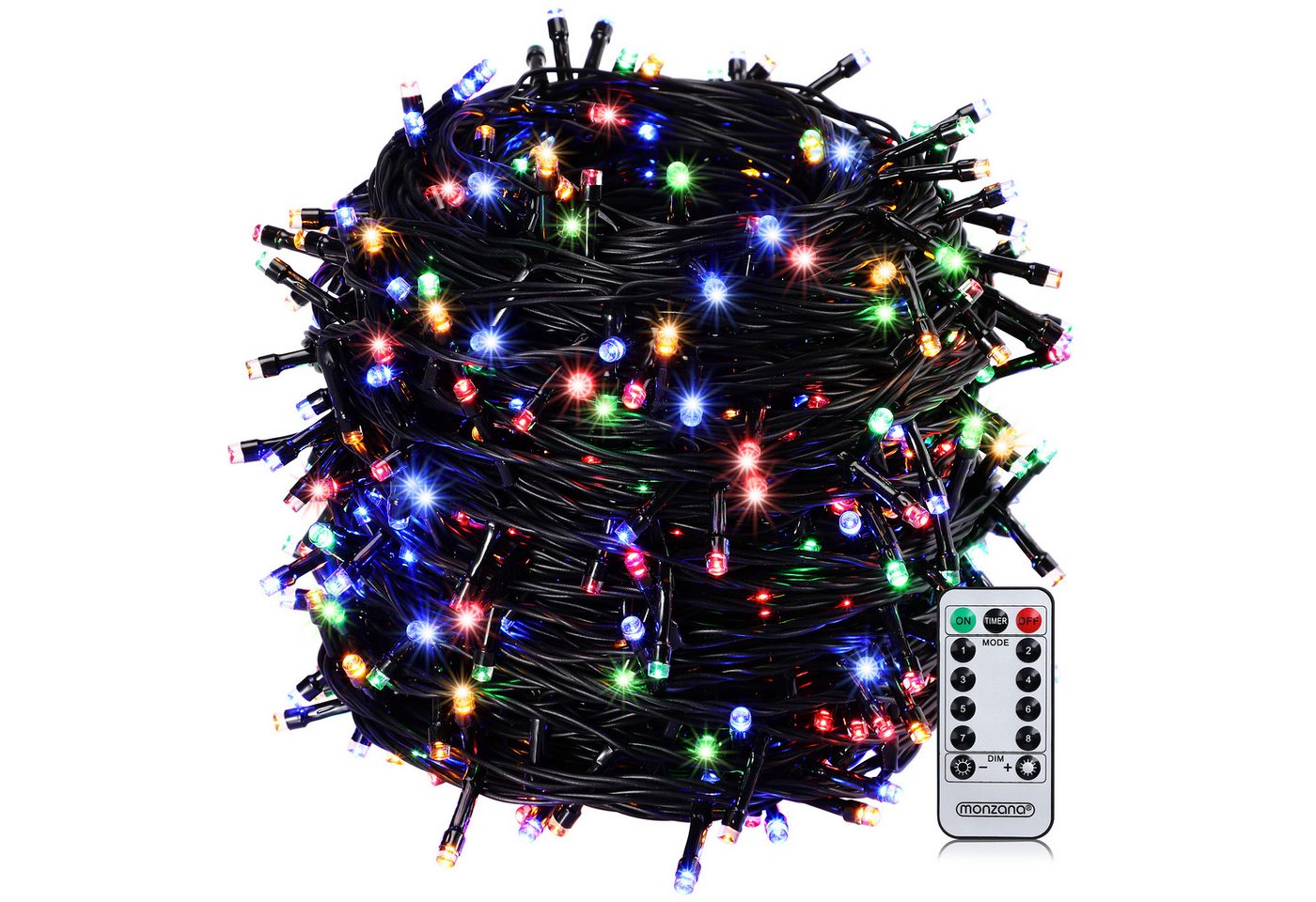 monzana Lichterkette, 200/400/600 LEDs warmweiß/kaltweiß/bunt Weihnachtsbaum Bild 2