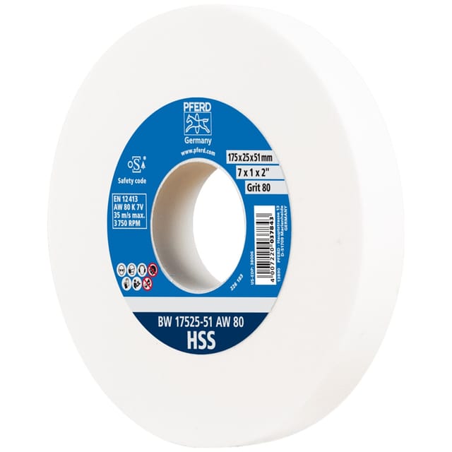 PFERD 39009701 - Schleifbockscheibe Ø 175x25 mm Bohrung-Ø 51 mm A80