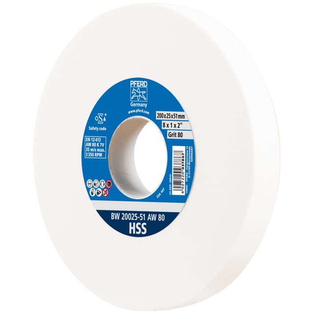 PFERD 39009703 - Schleifbockscheibe Ø 200x25 mm Bohrung-Ø 51 mm A80