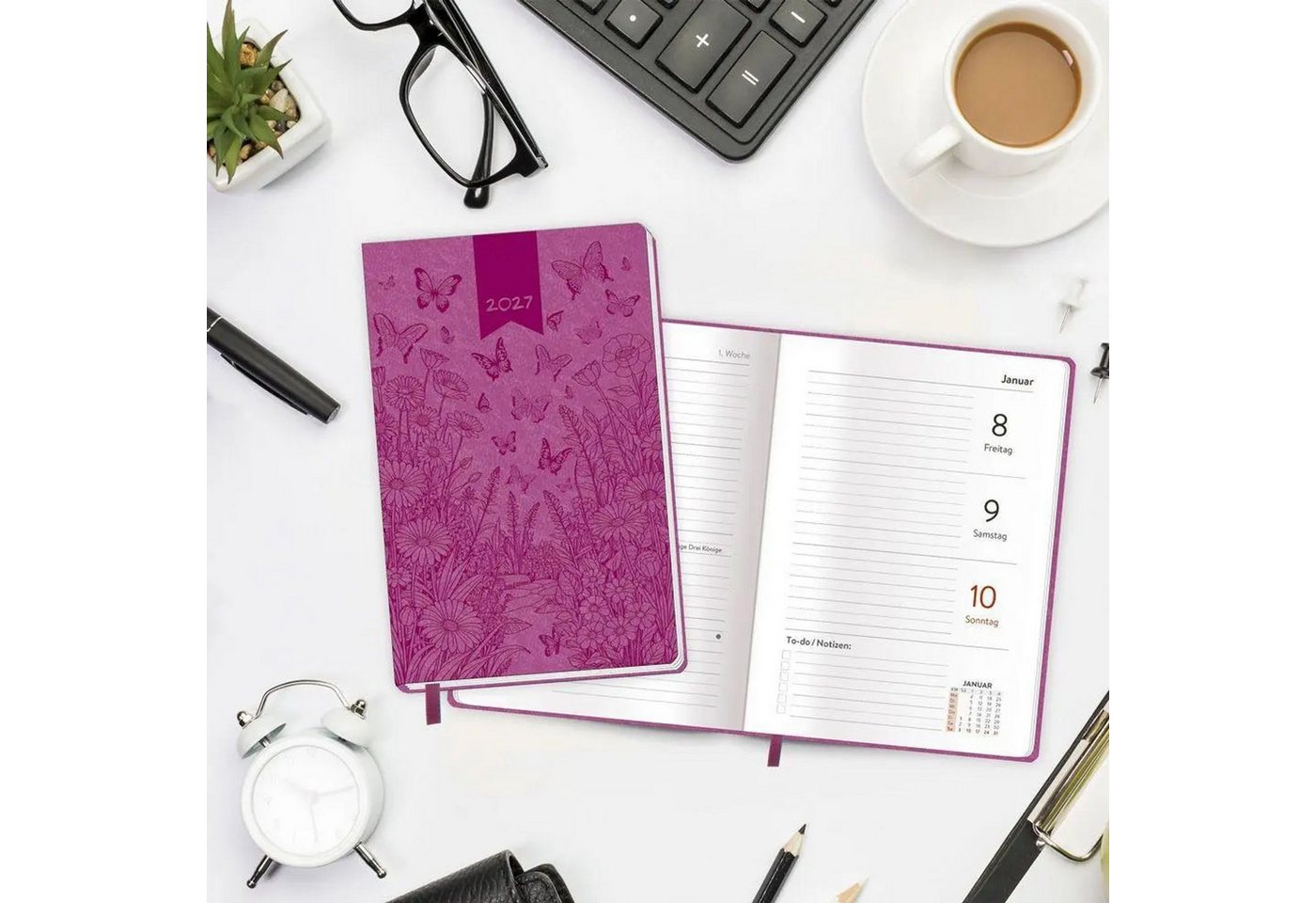 Trötsch Verlag Taschenkalender TRÖTSCH - Taschenkalender A6 Soft Touch Schmetterlinge 2027 Bild 2
