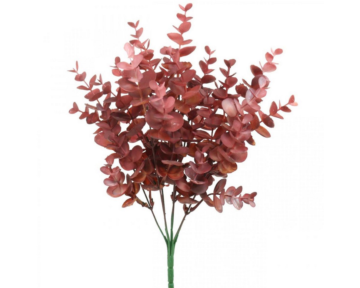 Künstliche Zimmerpflanze Herbstdeko Eukalyptus Rot, Kunstzweig 36cm, Scandi, Boho, Florists Products, Höhe 36 cm