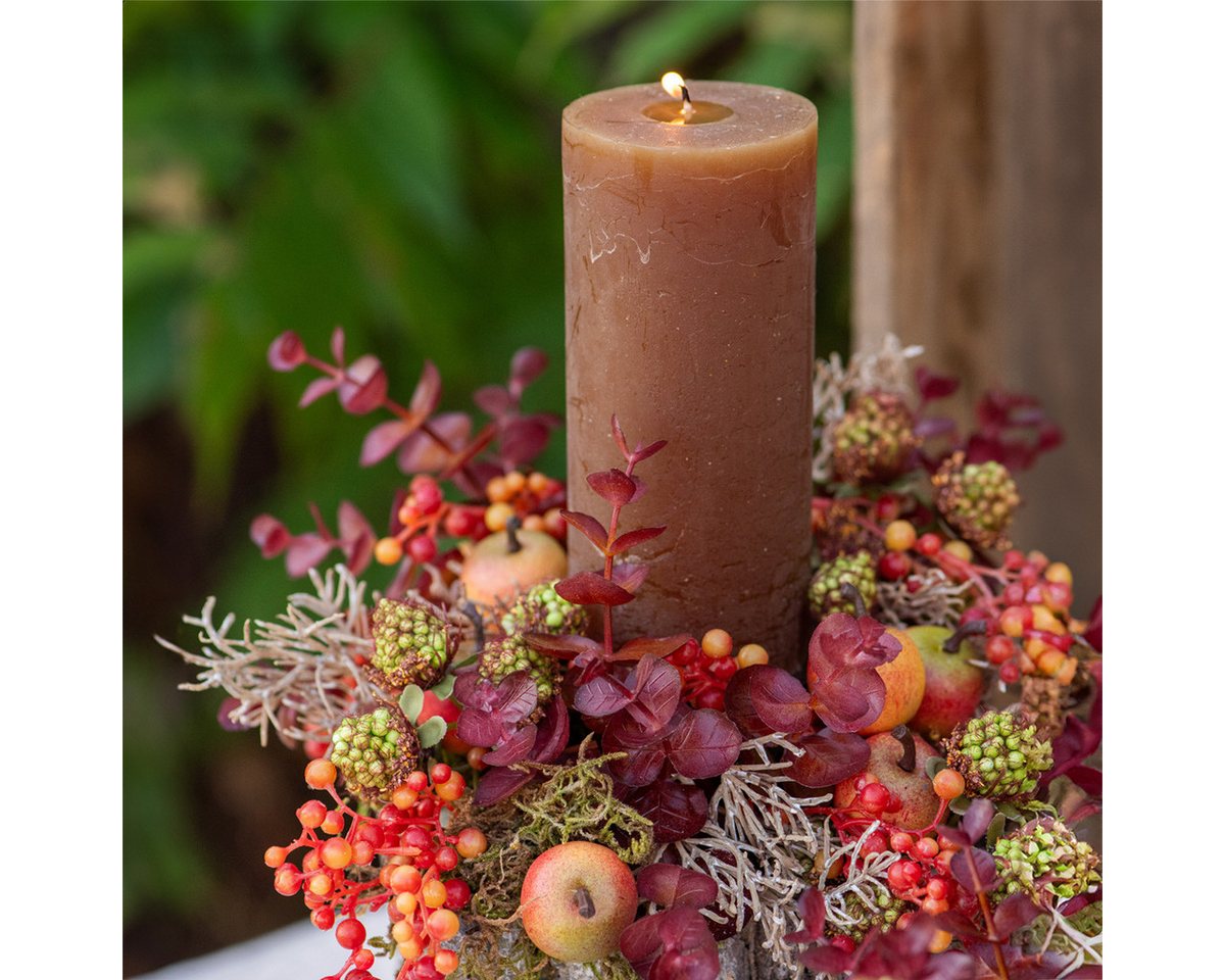 Künstliche Zimmerpflanze Herbstdeko Eukalyptus Rot, Kunstzweig 36cm, Scandi, Boho, Florists Products, Höhe 36 cm Bild 4