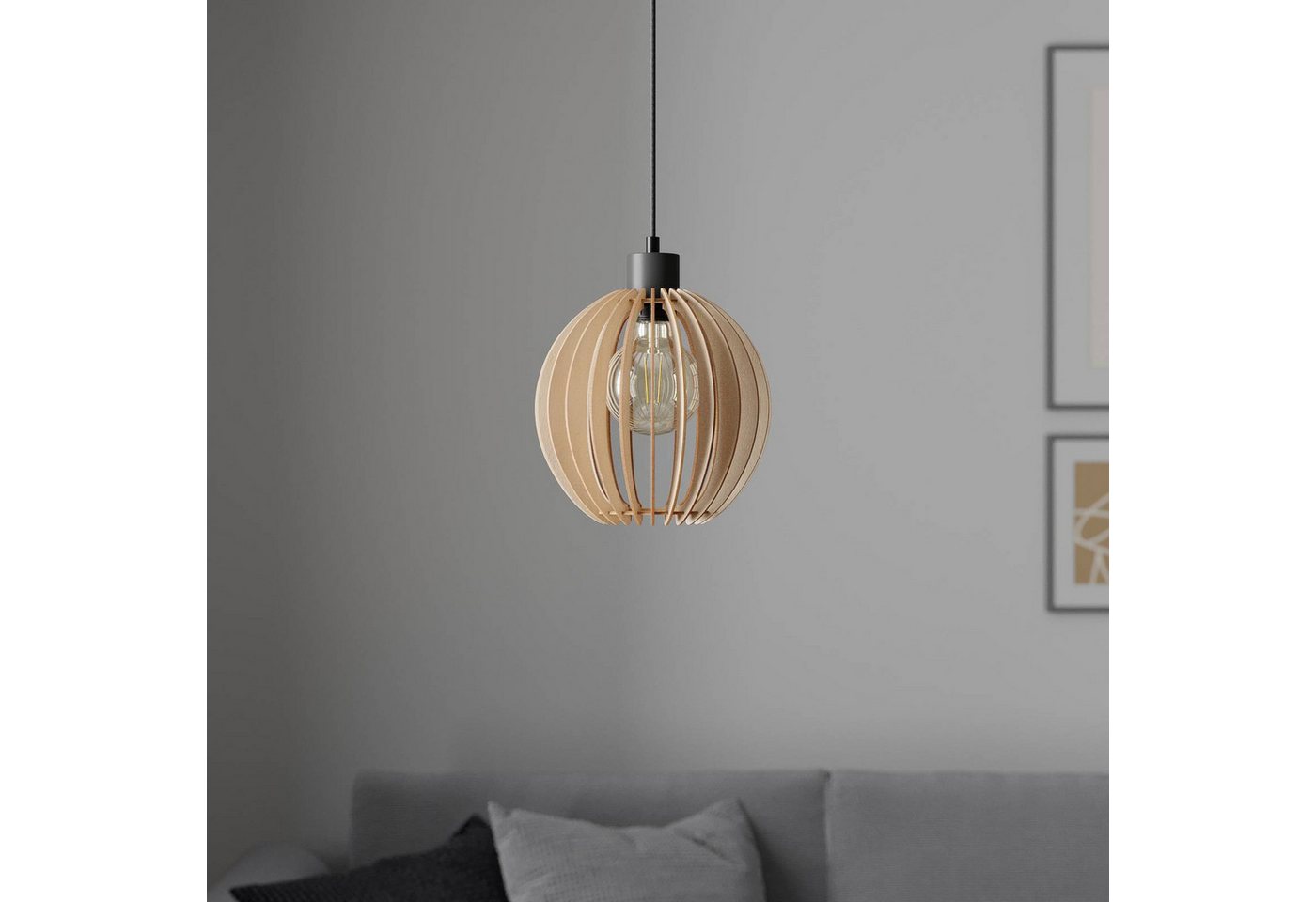 Envostar Hängeleuchte Clay, Holz IP20, 1 x 15 W LED