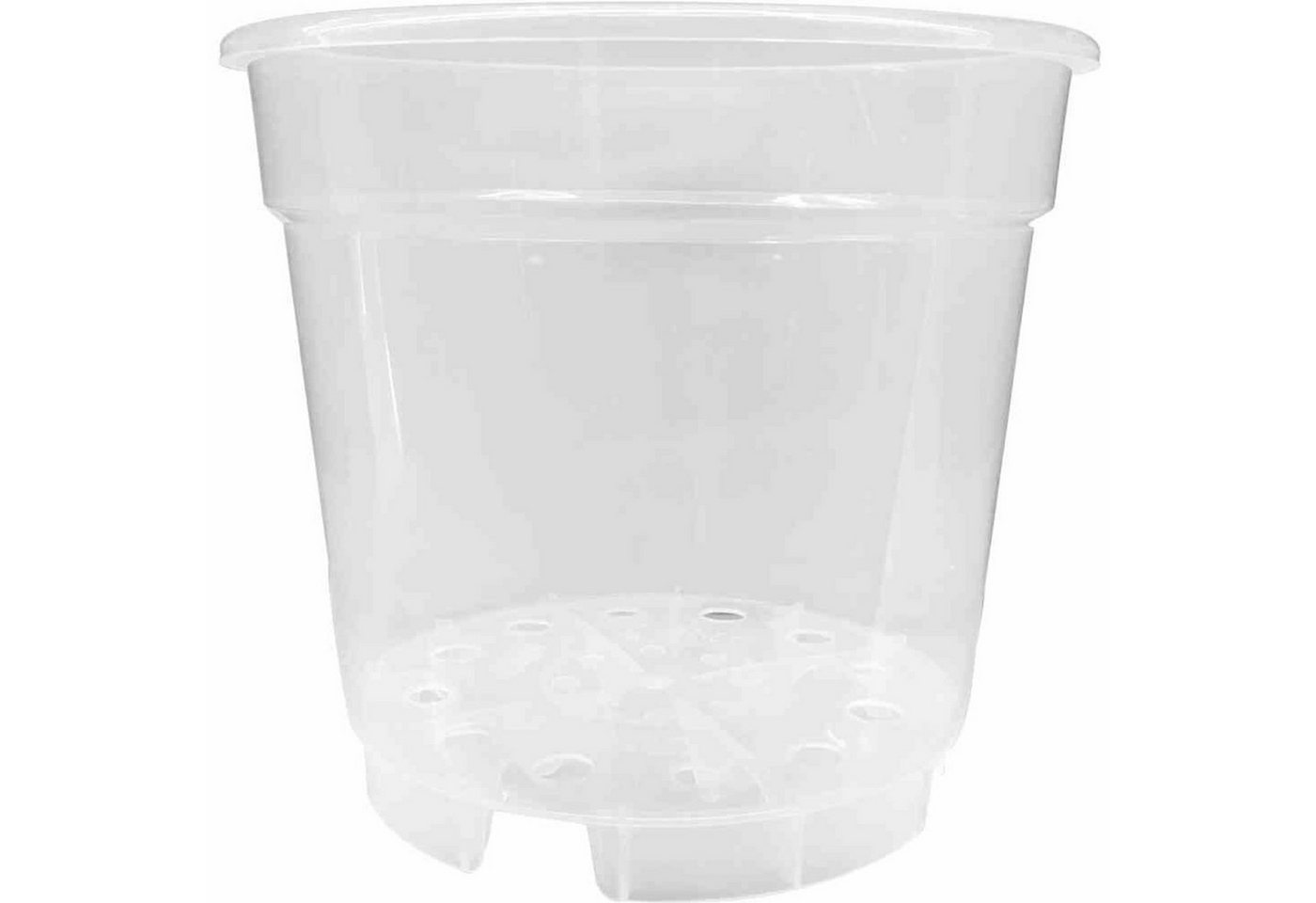 GARDAMO Pflanzkübel Orchideentopf 15 cm transparent rund mit erhöhtem Boden