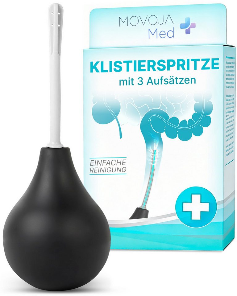 MOVOJA Mobiles Bidet Klistierspritze 225 ml mit 3 Aufsätzen, Reinigungssystem, 225ml, Medizinischem Silikon, incl. 3 Attachments Bild 5