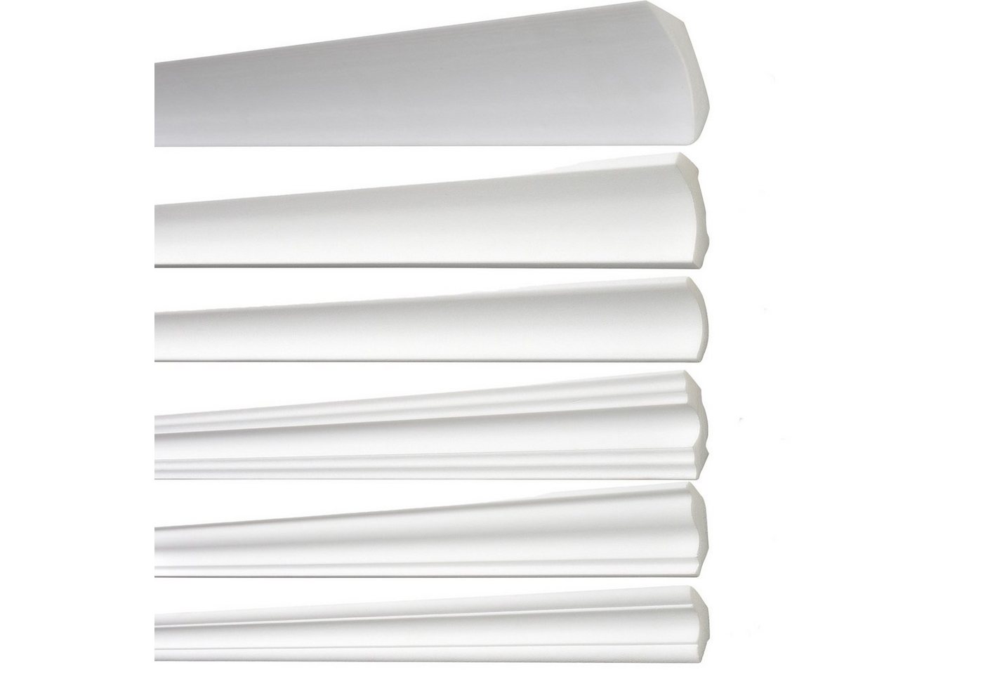 Decosa Zierleiste Deckenleisten Set B5 moderne Styroporleiste - 10 Stück, Kleben, Polystyrol (Styropor), 1-St. Bild 5
