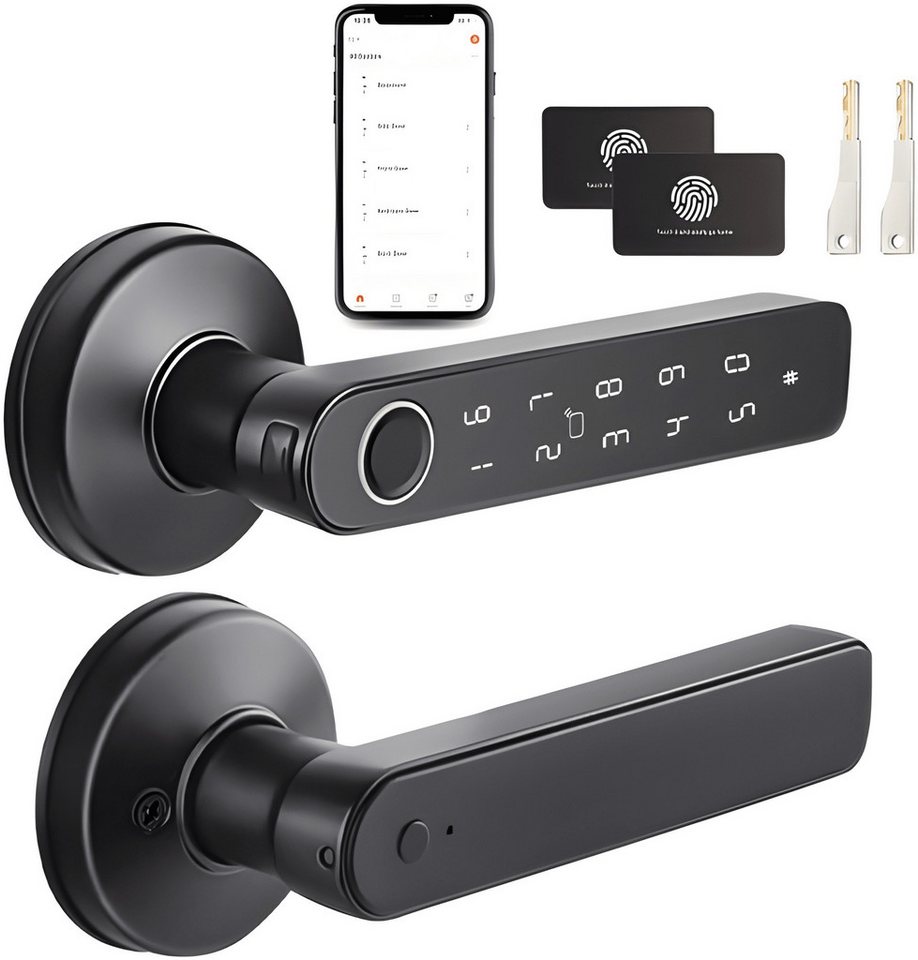 Tuya Türschlossantrieb BLE Fingerabdruck-Türschloss digitales elektronisches Schloss, App-Steuerung via Bluetooth, Tastatur zur Eingabe von PIN-Codes Bild 4