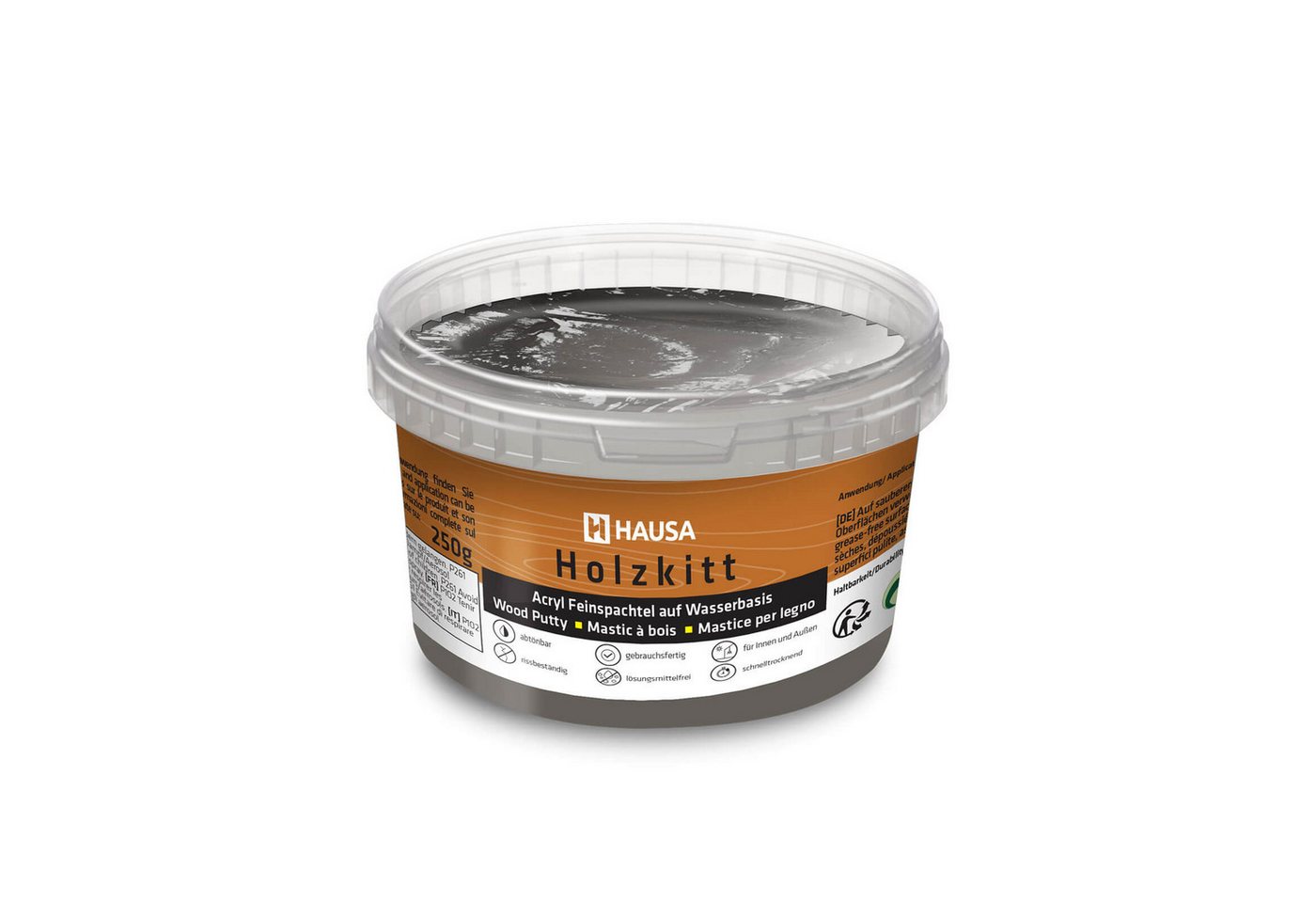 Hausa Holz-Reparaturset Holzkitt, 250g gebrauchsfertig ausgezeichnete Füllkraft rissbeständig, 1-St., Gramm Ebenholz Holzspachtelmasse Kitt für Holz, Holzspachtel/Füllmasse zum Reparieren Bild 5