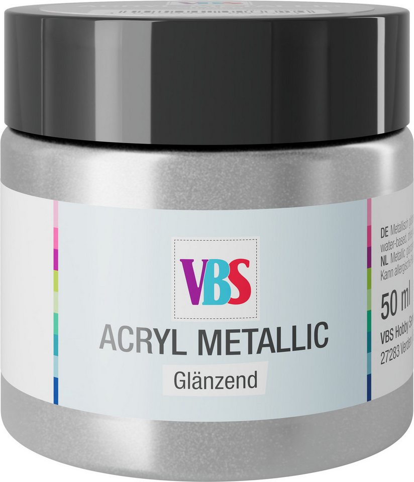 VBS Bastelfarbe Acryl Metallic, 50ml