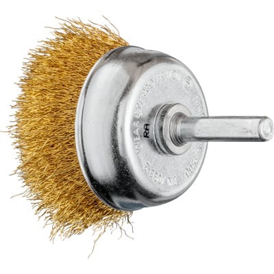 PFERD 43740164 - Topfbürste ungezopft TBU Ø50mm Schaft-Ø 6 mm Messing-Draht-Ø 0,2