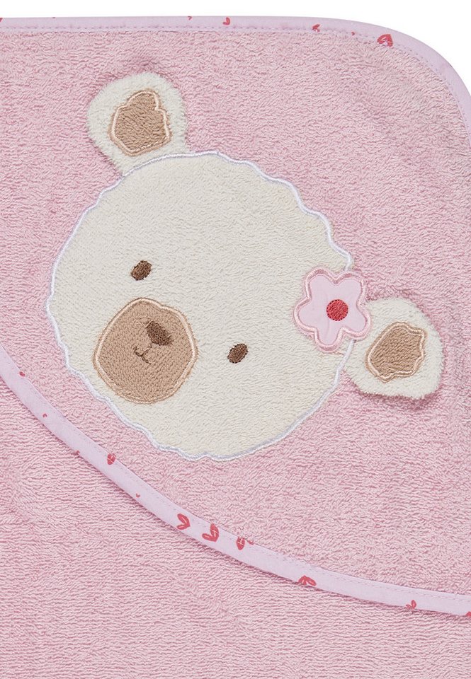 Sterntaler® Badetuch Motiv-Kapuzenbadetuch BÄR Betty, Frottee (1-St), Kapuzenbadetuch 100x100cm, aus weichemFrottee, mit süßer Applikation Bild 4