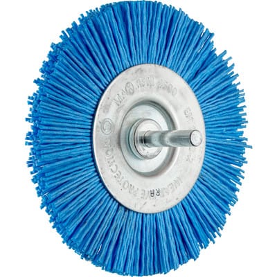 PFERD 43740169 - Rundbürste ungezopft RBU Ø 100mm Schaft-Ø 6 mm BLUE-Filament-Ø 1