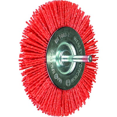 PFERD 43740168 - Rundbürste ungezopft RBU Ø100mm Schaft-Ø 6 mm RED-Filament-Ø 1,2
