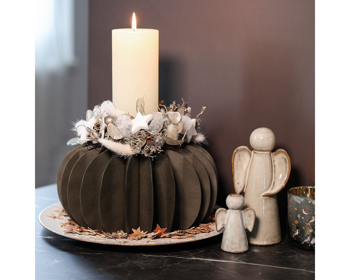 Florists Products Packpapier Kürbis Tischdeko aus Wabenpapier für Herbst und Halloween, 2 Stück