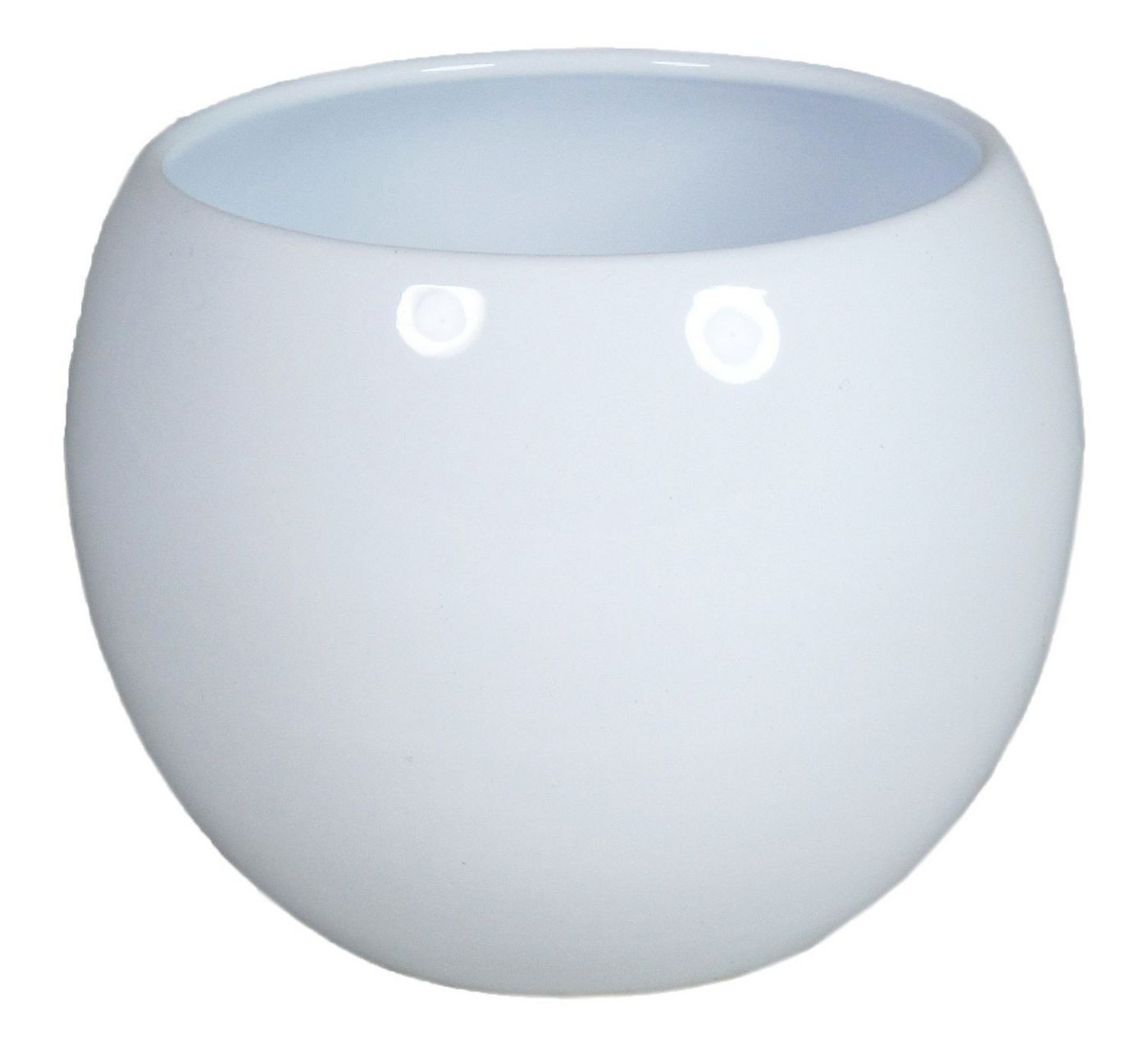 INNA-Glas Blumentopf Keramik Pflanztopf, Ø16,5cm, 13cm, weiß Bild 2