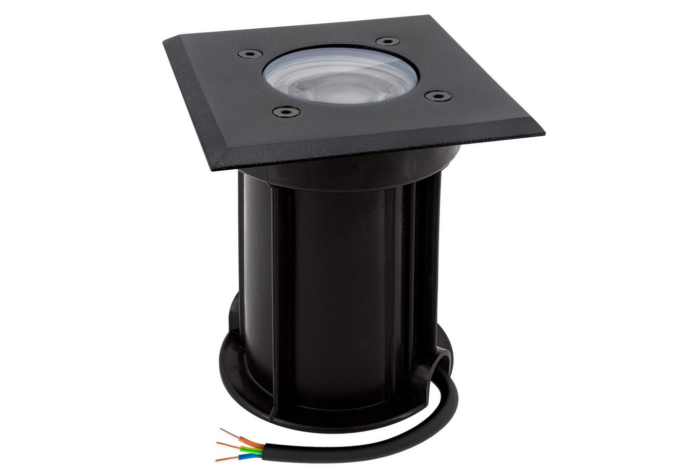 linovum LED Gartenstrahler BOQU Bodeneinbaustrahler IP67 mit LED GU10 Lampe 2W warmweiß Spot, Warmweiß Bild 4
