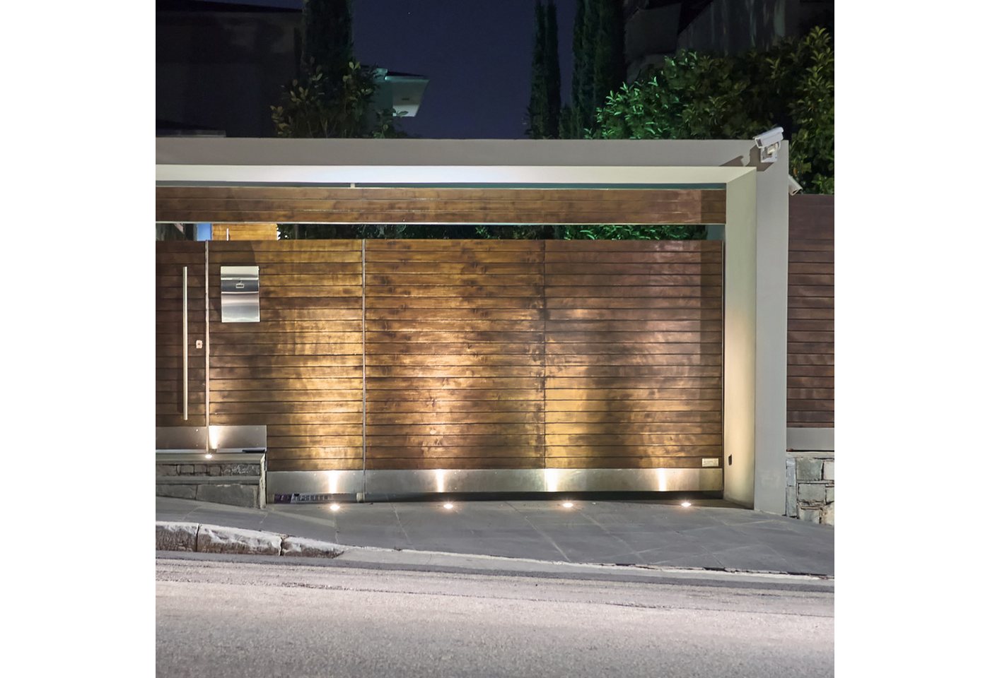 linovum LED Gartenstrahler BOQU Bodeneinbaustrahler IP67 mit LED GU10 Lampe 2W warmweiß Spot, Warmweiß Bild 5