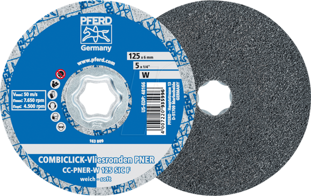 PFERD 44498027 - COMBICLICK verpresste Vliesronde CC PNER Ø 125 mm