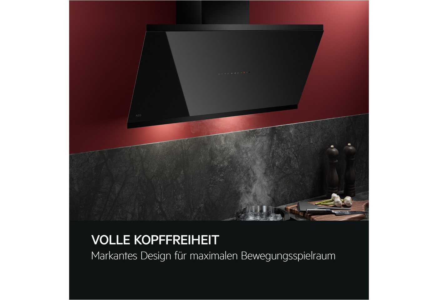 AEG Kopffreihaube GV77D91 Serie 7000 mit Hob²Hood-Funktion, extra leise, mit Breeze-Funktion
