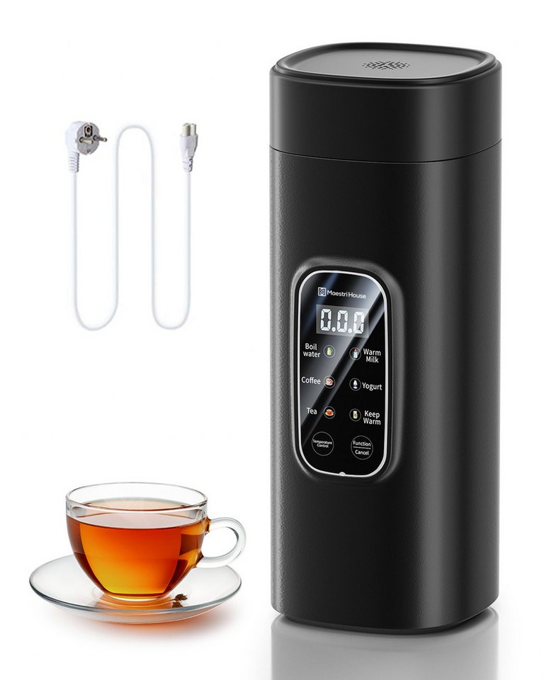 Maestri House Reise-Wasserkocher Reise-Wasserkocher 0,55 l, 6 Temperaturstufen, LED-Display, 0.55 l, 400 W, 550 ml Schnellkochfunktion, kleiner Wasserkocher aus Edelstahl 304 Bild 2