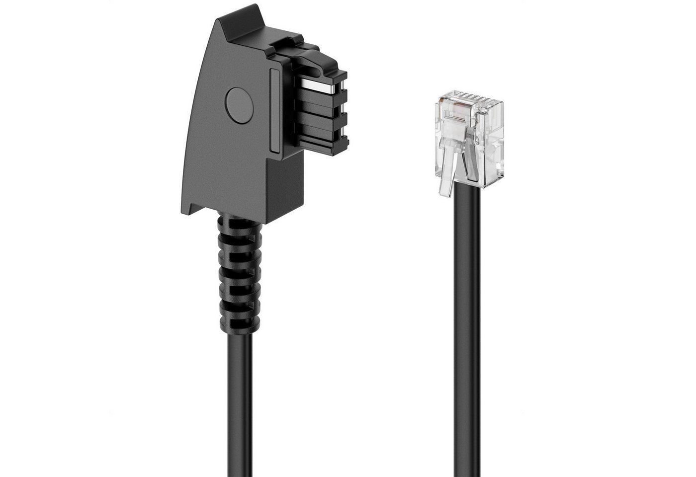 deleyCON deleyCON 50m Telefonkabel TAE-F auf RJ11 Stecker 6P4C Analoge LAN-Kabel Bild 3