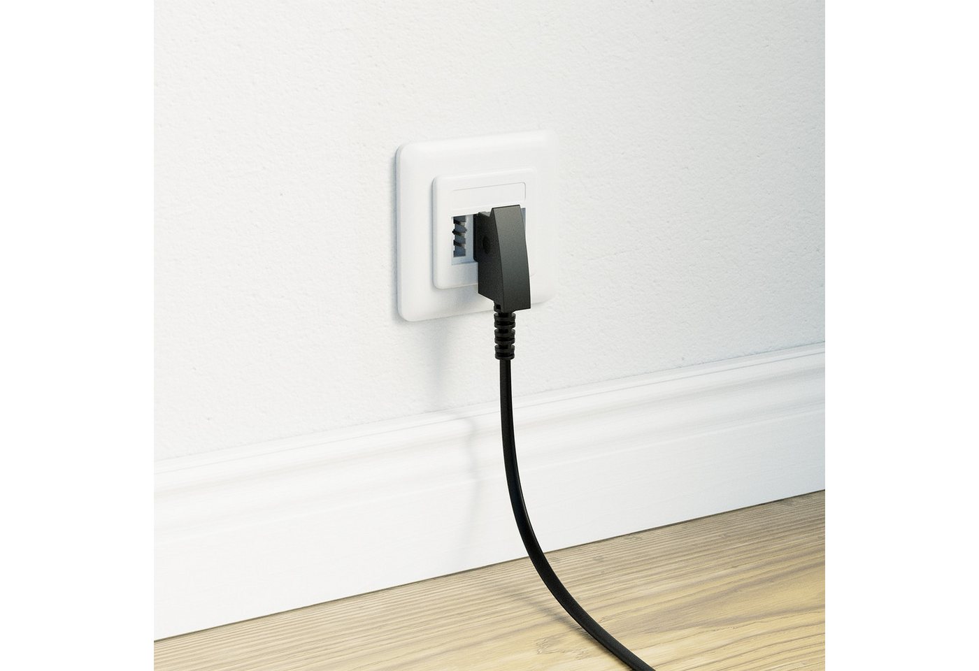 deleyCON deleyCON 50m Telefonkabel TAE-F auf RJ11 Stecker 6P4C Analoge LAN-Kabel Bild 5