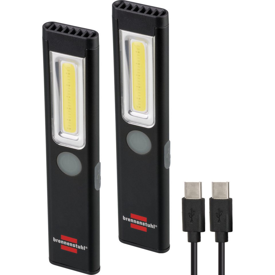 Brennenstuhl Handleuchte LED Akku Handleuchte PL 200 AC Set mit COB LED, 200lm