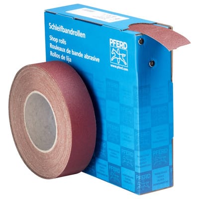 PFERD 45016412 - Korund Schleifbandrolle Gewebe SBR Breite 38 mmxLänge 25m A120