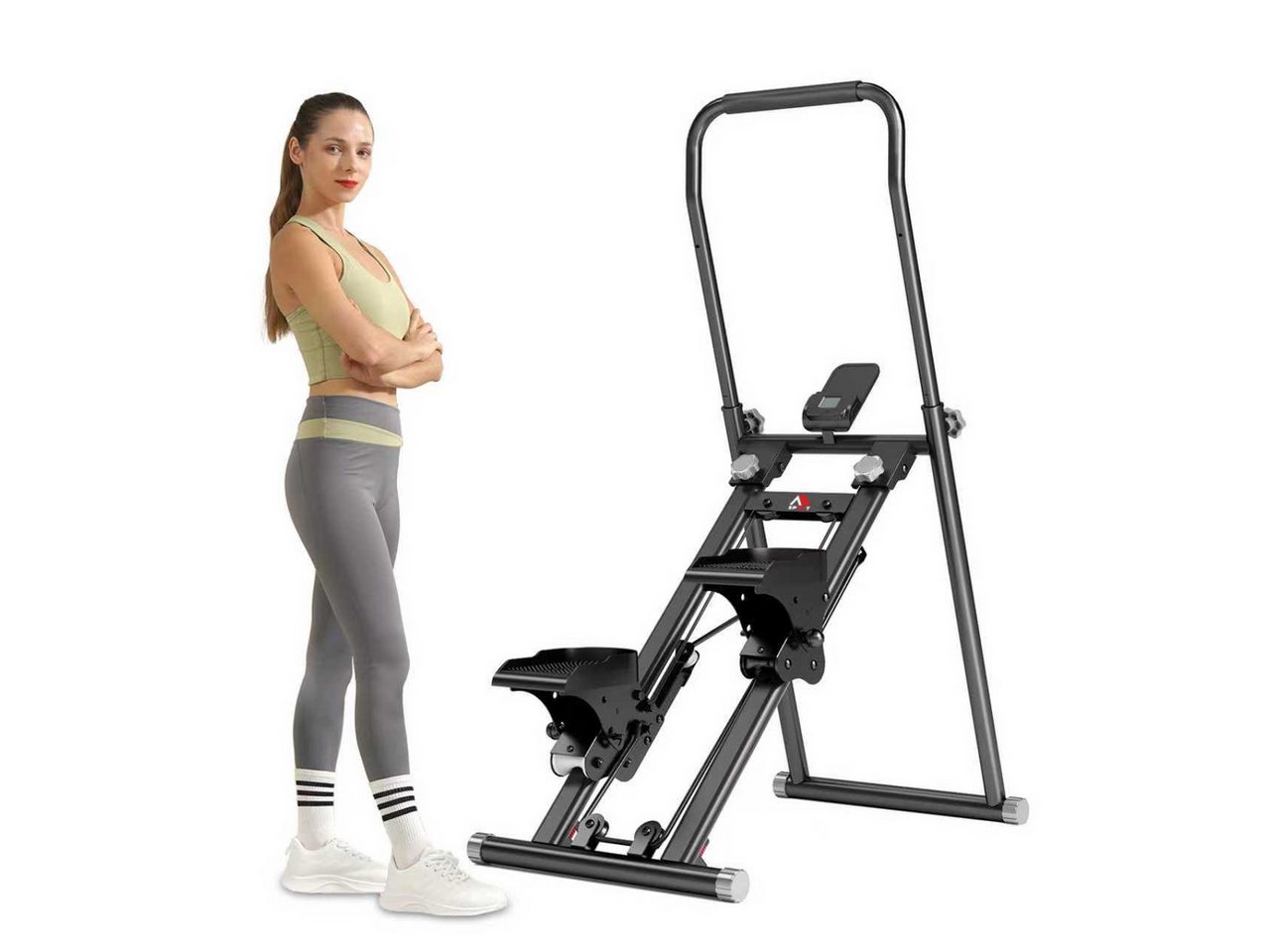 YEE RUN Stepper zusammenklappbar, Stair-Stepper für Heimtraining, verstellbar, LCD Bild 3