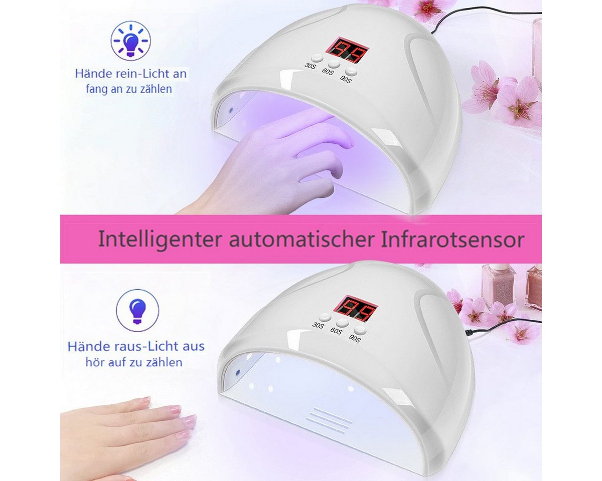 Insma Lichthärtungsgerät, 200W LED UV Nagel Lampe Nageltrockner mit 3 Timer