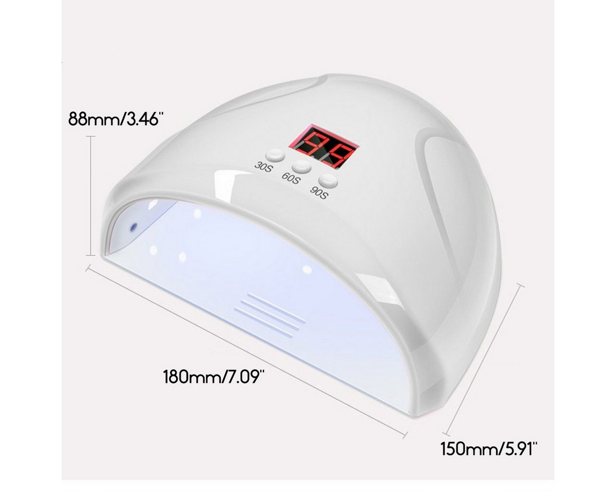 Insma Lichthärtungsgerät, 200W LED UV Nagel Lampe Nageltrockner mit 3 Timer Bild 4