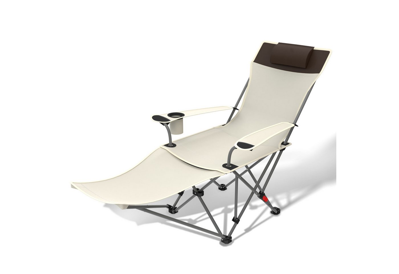 FIVMEN Campingstuhl Klappstühle Faltbar mit Verstellbarer Rückenlehne Strandstuhl, Liegestuhl Relaxsessel Klapphocker inkl. Tasche, für Garten Wandern Bild 2
