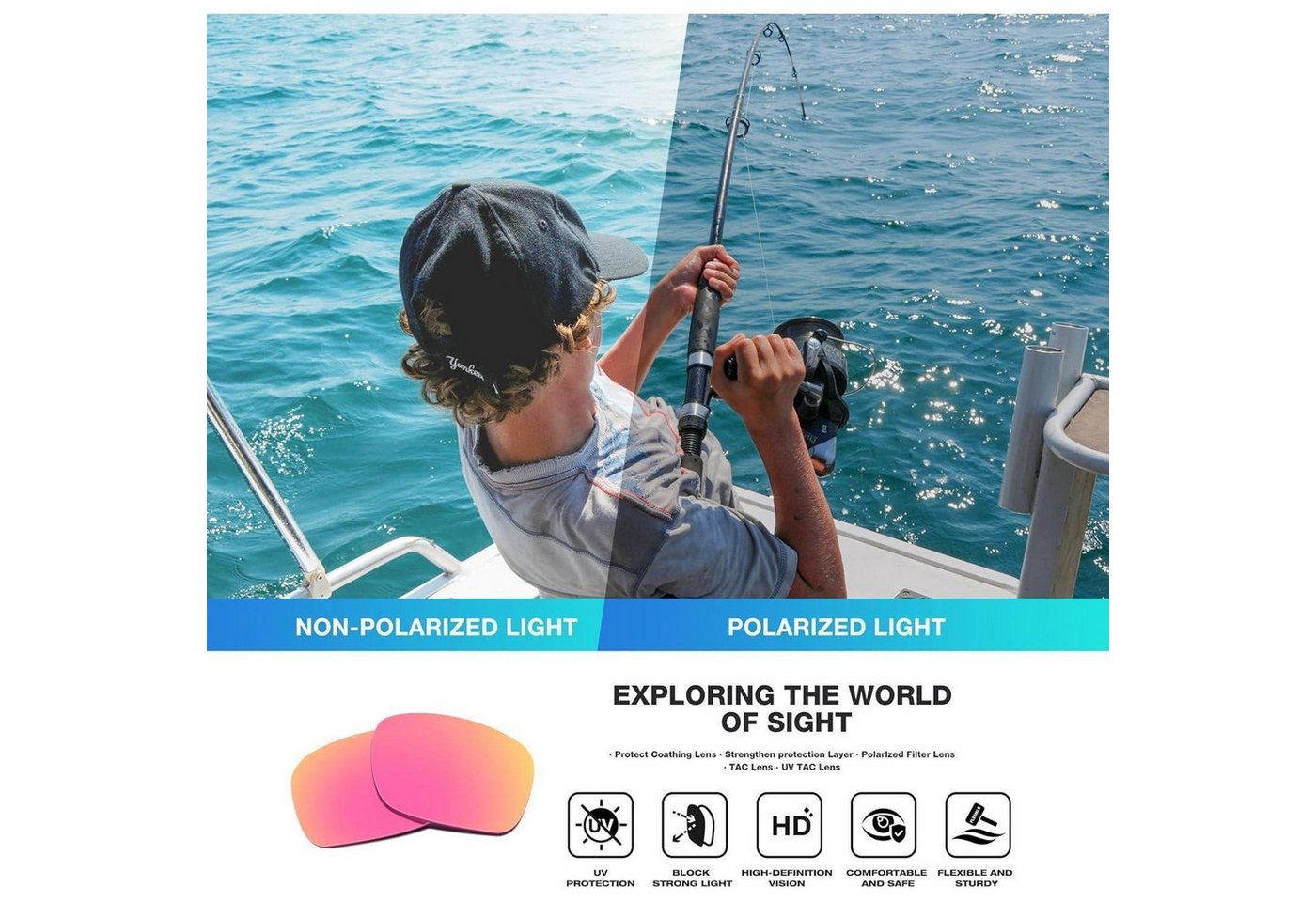 LuxusKollektion Fahrradbrille Sonnenbrillen Fahrradbrille Polarisierte UV400 Damen 32-blackpink