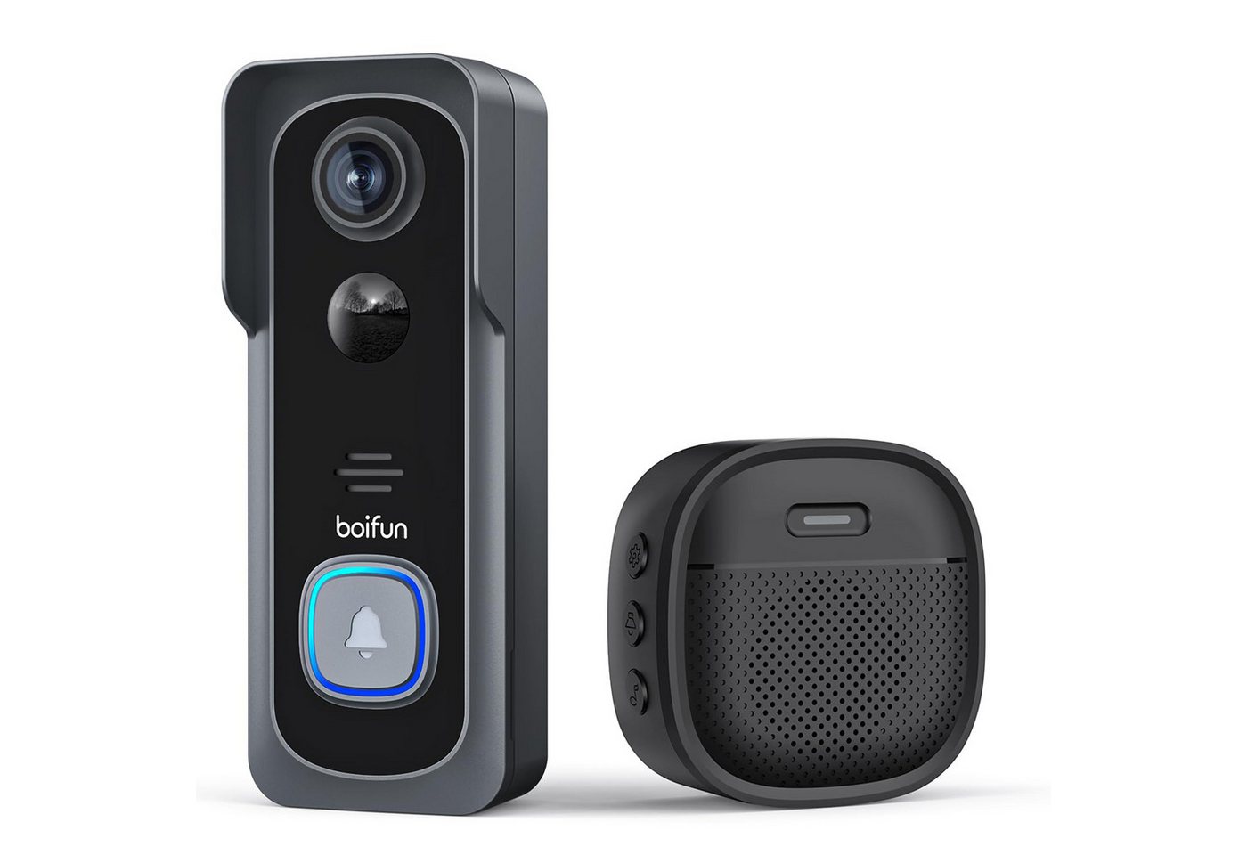 Boifun Smart Home Türklingel Videodoorbell Kamera WLAN-Version 5MP (Außenbereich, Außenbereich, 5 GHz WiFi, 1-tlg., Nachtsicht, PIR Bewegungserkennung, 2-Wege-Audio, 166°Weitwinkel,Alexa-kompatibel) Bild 3