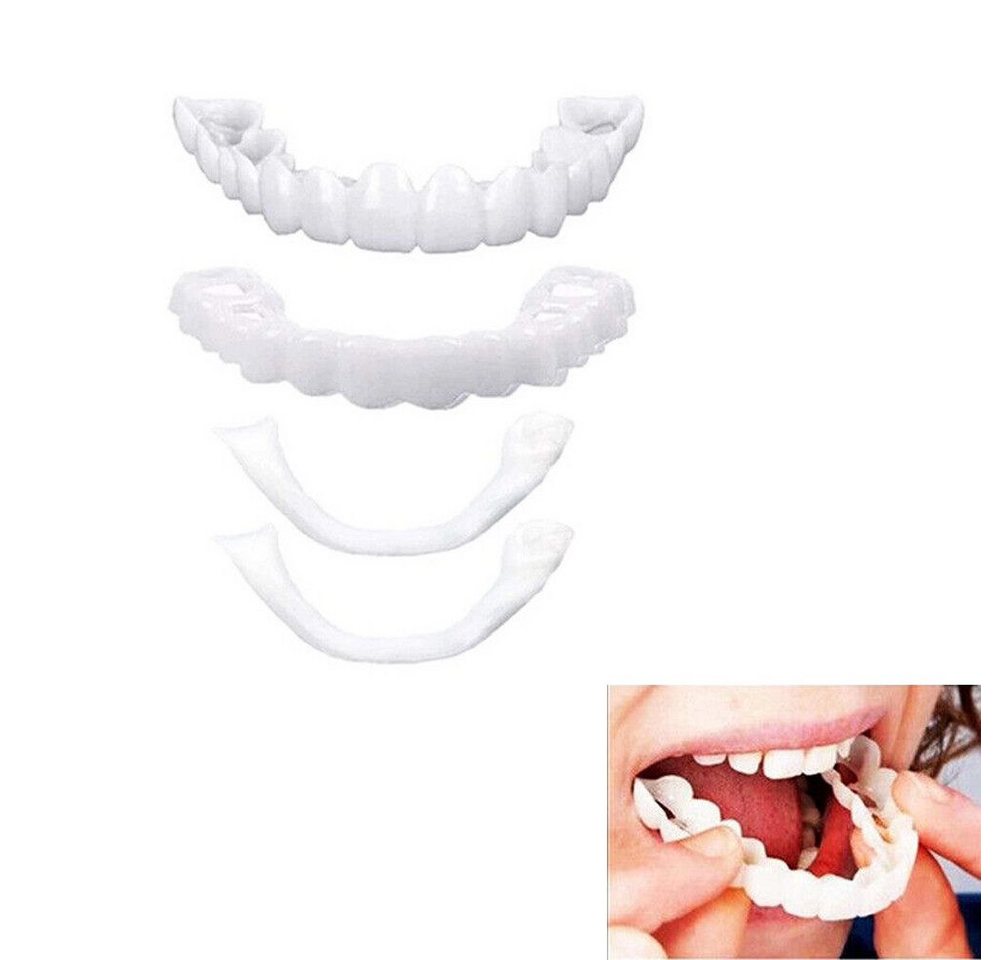 HT Zahnschutz Zahnblende zum Aufstecken für obere und untere Zähne, falsche Zähne, perfektes Lächeln,Flexible Zahnspange,Weißen der Zähne Bild 5