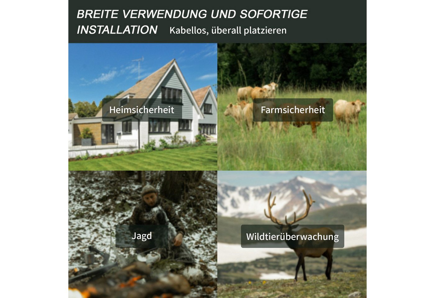 Fine Life Pro Wildkamera 16MP 1080P IP66 wasserdichte Infraro Wildkamera (Wildkamera mit Bewegungsmelder und Nachtsicht mit 32GB Karte)