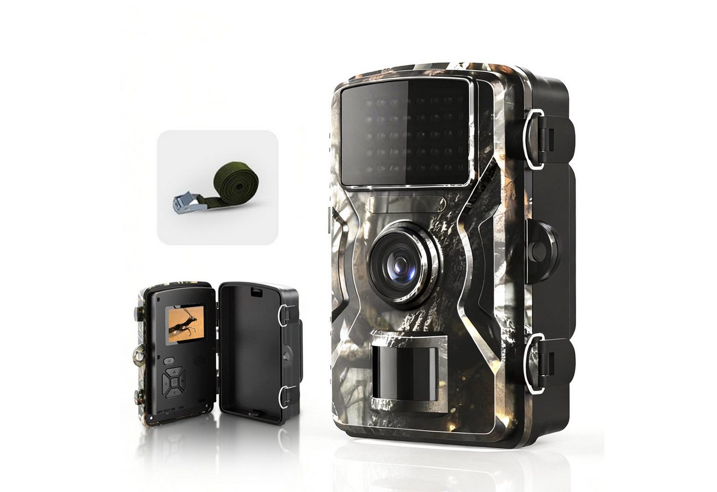 Fine Life Pro Wildkamera 16MP 1080P IP66 wasserdichte Infraro Wildkamera (Wildkamera mit Bewegungsmelder und Nachtsicht mit 32GB Karte) Bild 3